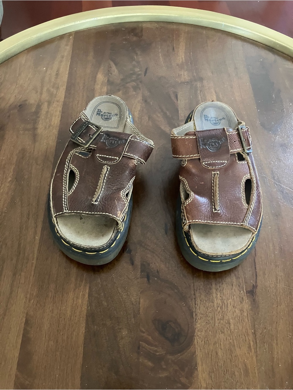 Vintage 90s Dr. Martens Caged Fisherman Sandals Brown 8A59 Men’s Size 8